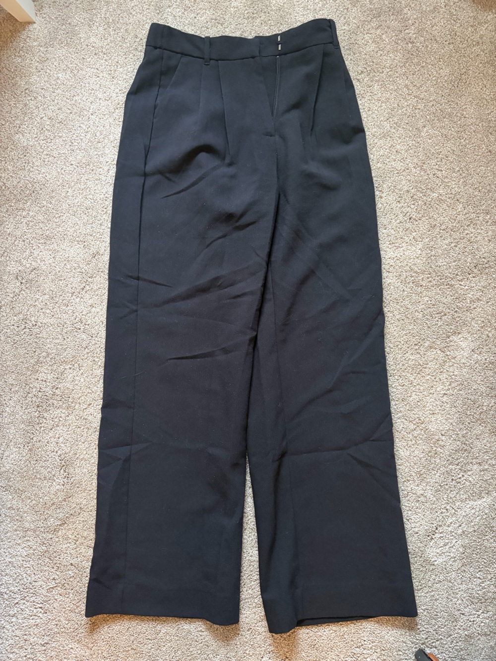 Abercrombie & Fitch Black Pants with Branded Waistband Dress Pants